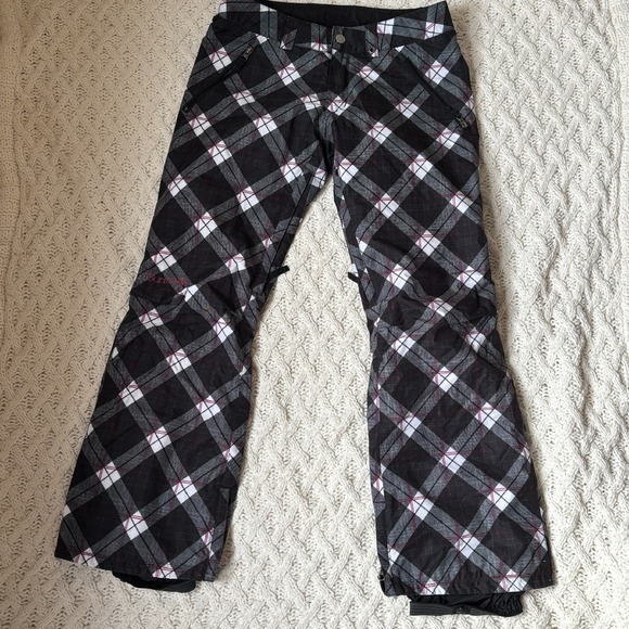 Burton Snowboard Pants Plaid Insulated Waterproof Winter Skiing Women's Sz S‎